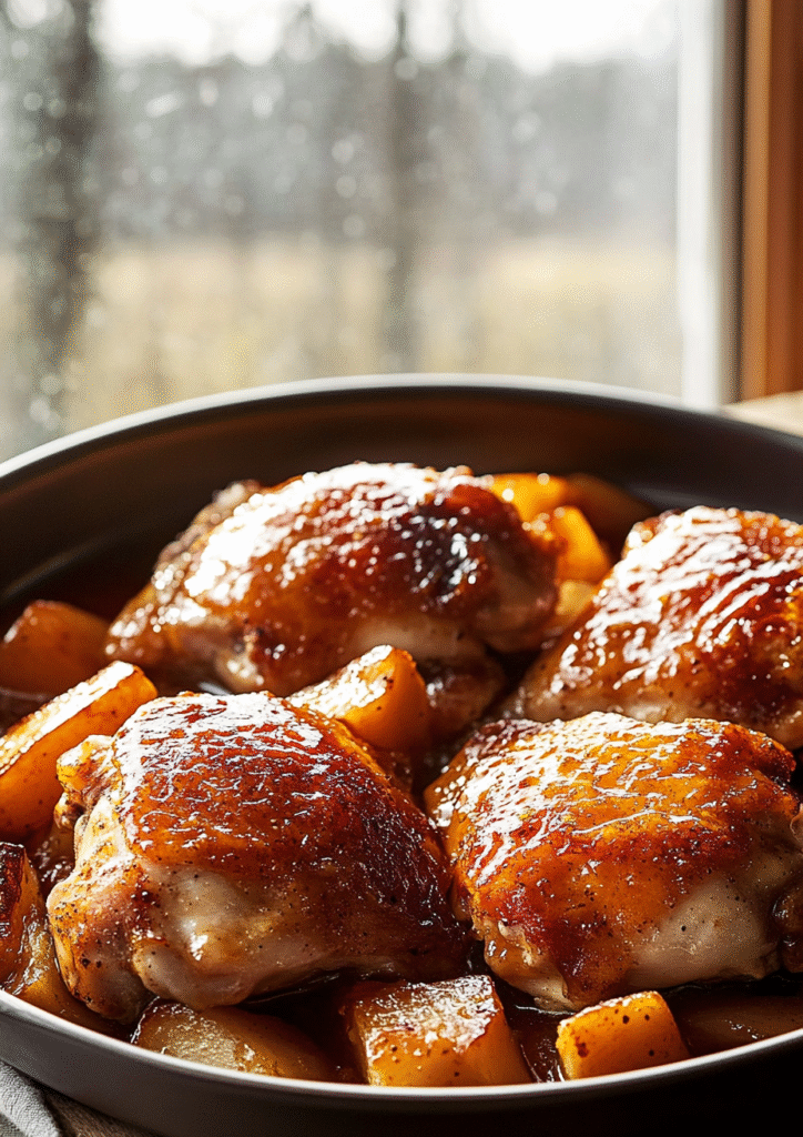 apple cider glazed chicken