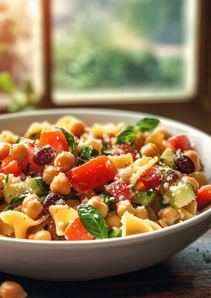 Mediterranean Chickpea Pasta Salad