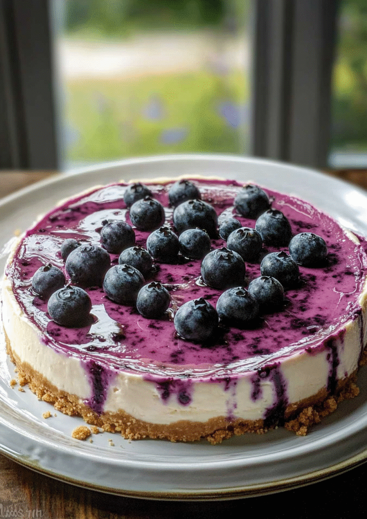 No-Bake Blueberry Cheesecake