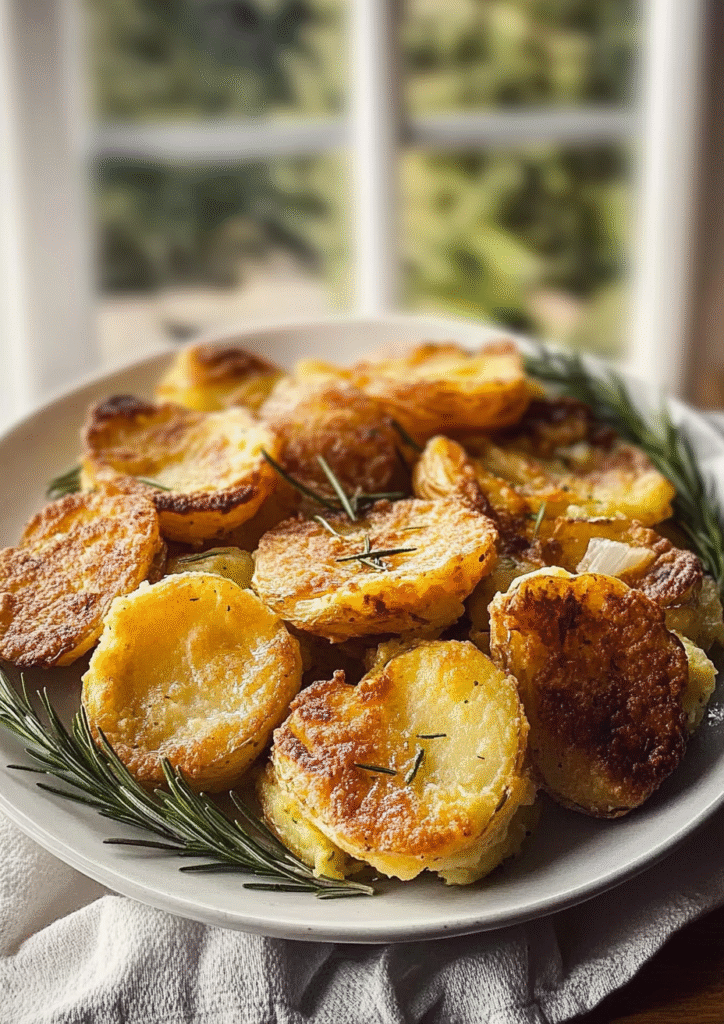 Crispy Rosemary Garlic Smashed Potatoes