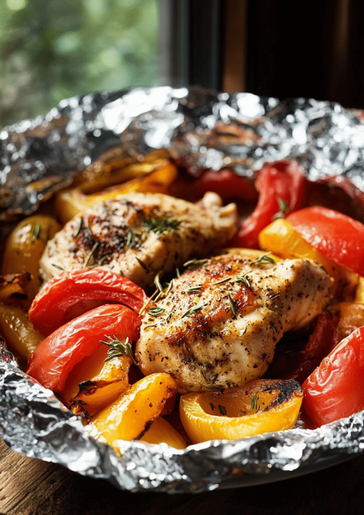 Foil Packet Chicken Camping Meal