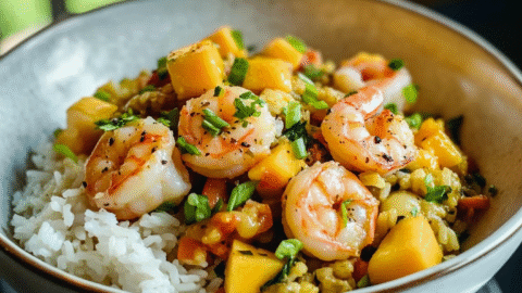 Shrimp Mango Rice Bowl