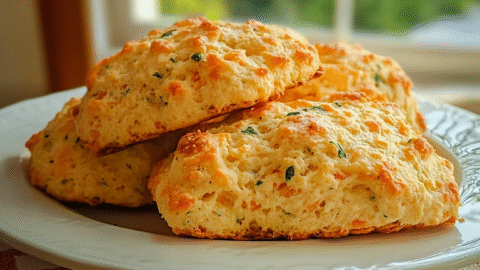 Cheddar garlic herb scones