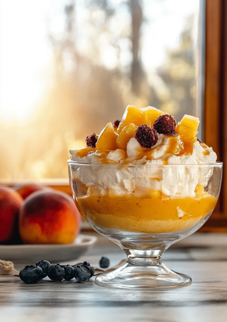 Peach Mousse Trifle