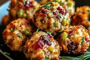 Cranberry Turkey Stuffing Balls