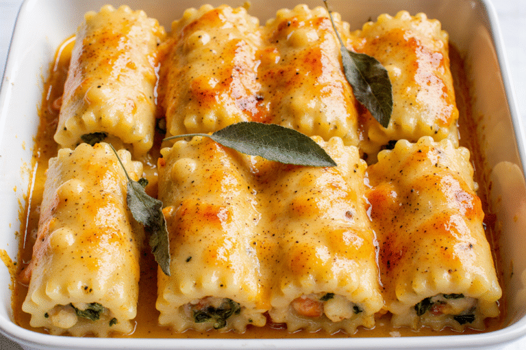 Butternut Squash Lasagna Roll-Ups