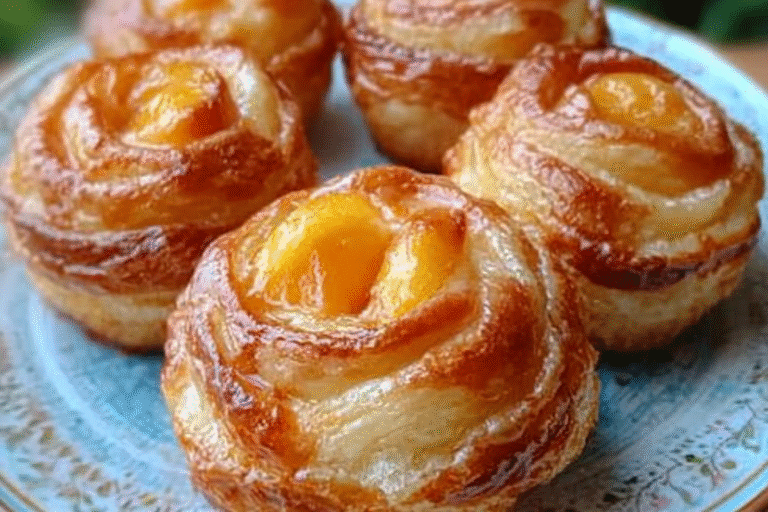 Peach Pie Cruffins