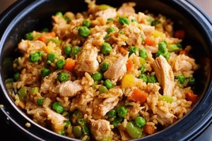 Crockpot Chicken Fried Rice