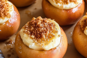 Cheesecake Stuffed Baked Apples