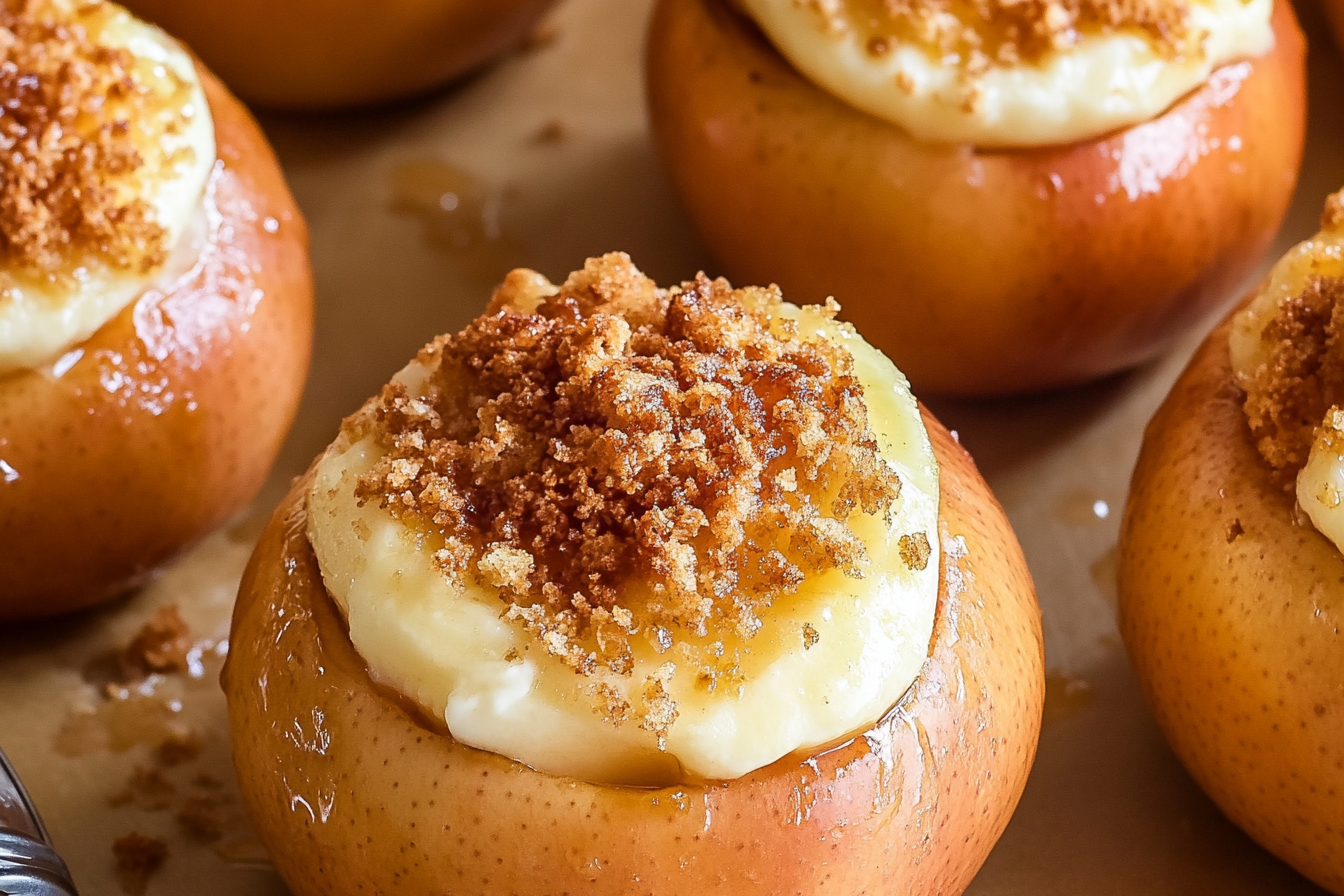 Cheesecake Stuffed Baked Apples