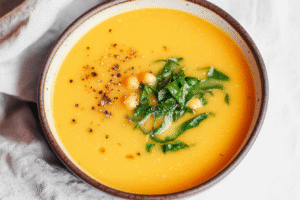 Creamy Garlic Chickpea Soup Recipe