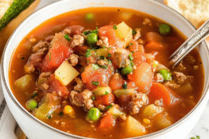 Loaded Hamburger Vegetable Soup