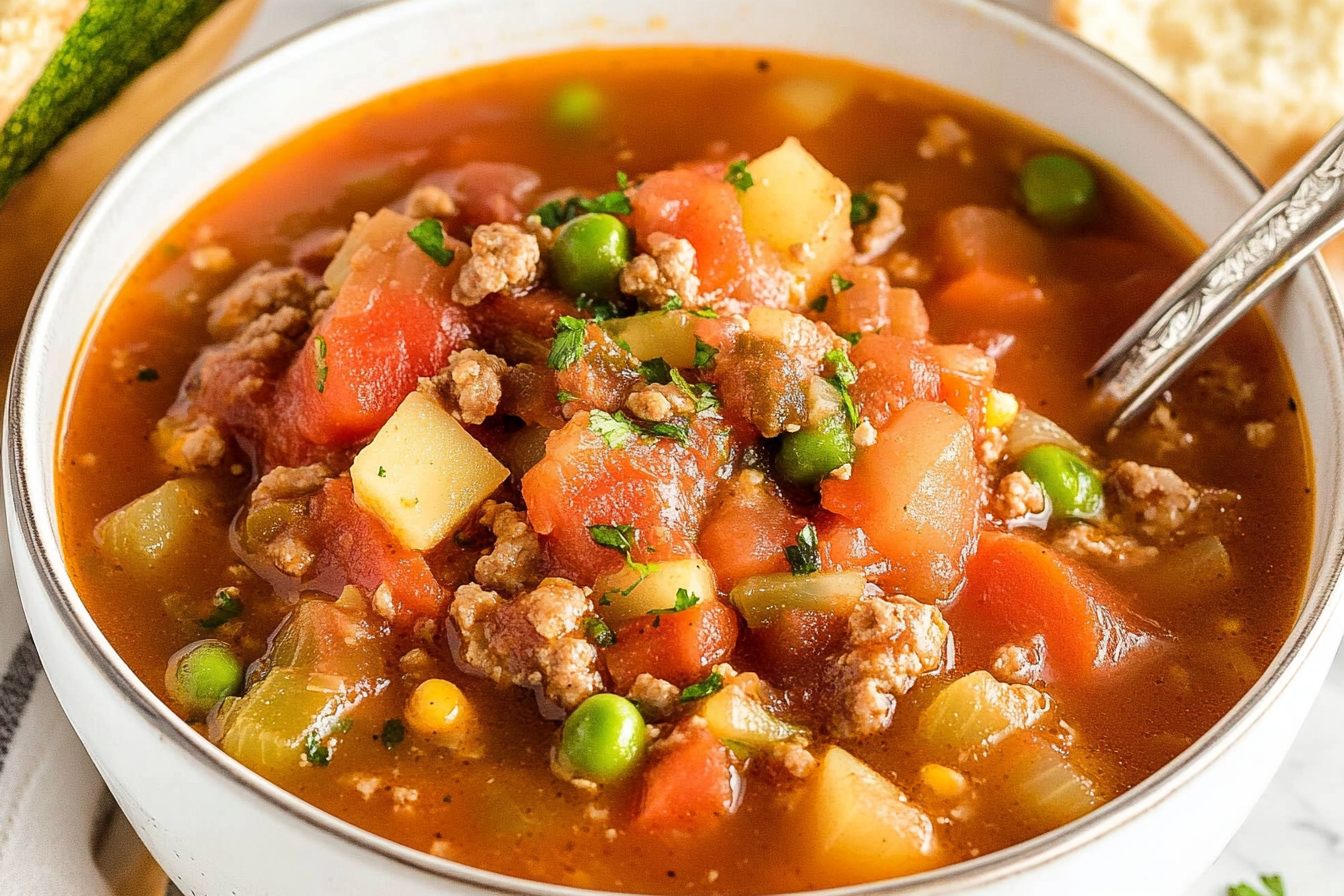 Loaded Hamburger Vegetable Soup