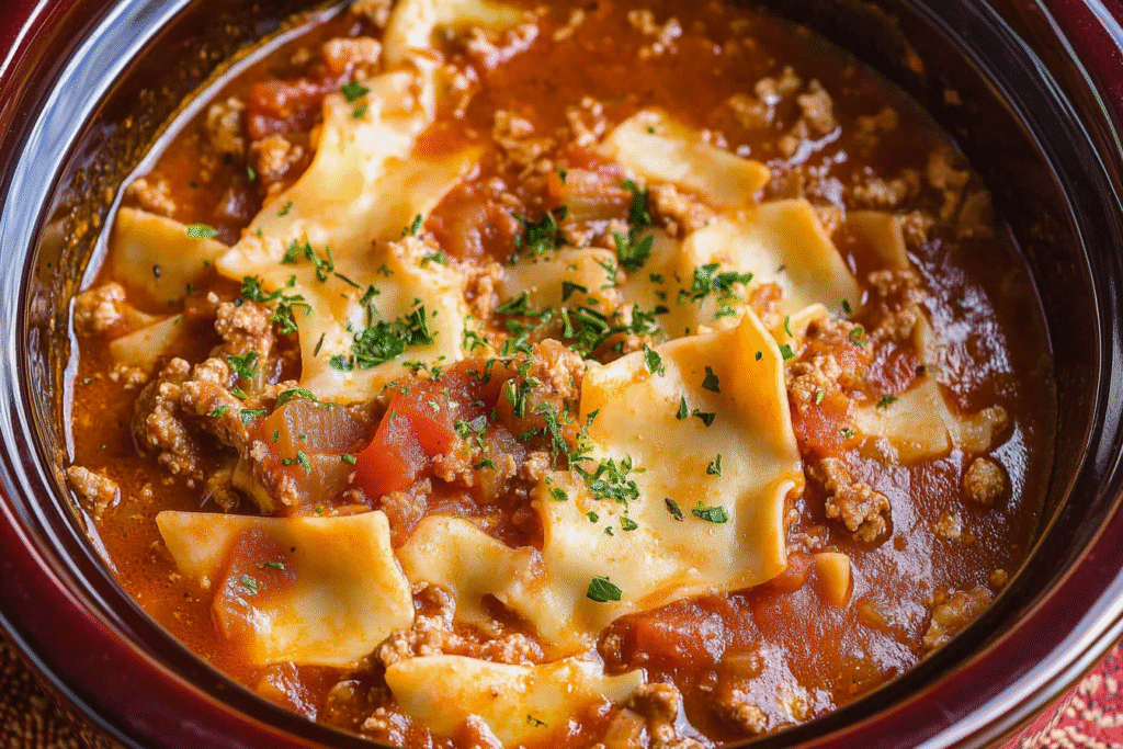 Crockpot Lasagna Soup