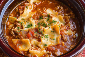 Crockpot Lasagna Soup