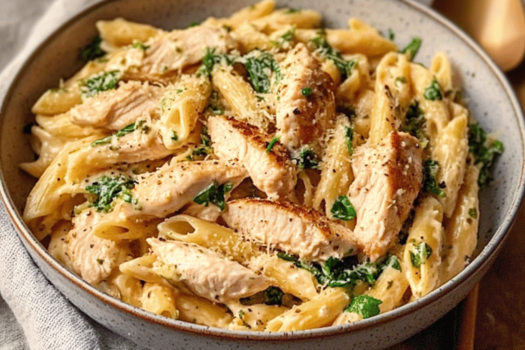 Creamy Garlic Parmesan Chicken Pasta
