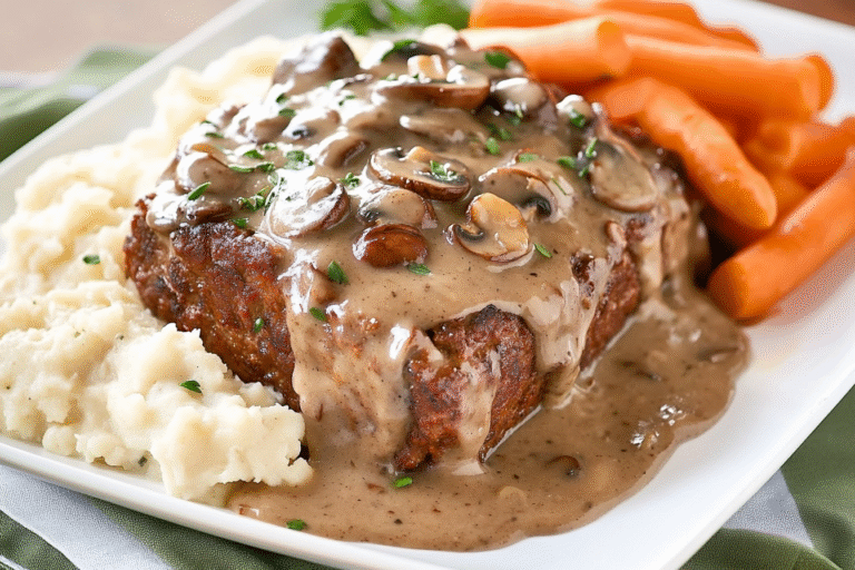 meatloaf with mushroom gravy
