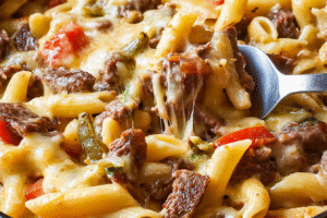 Philly Cheese Steak Pasta