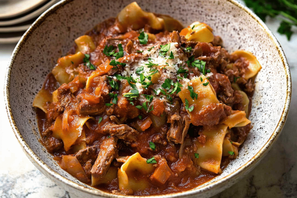 slow cooker beef ragu