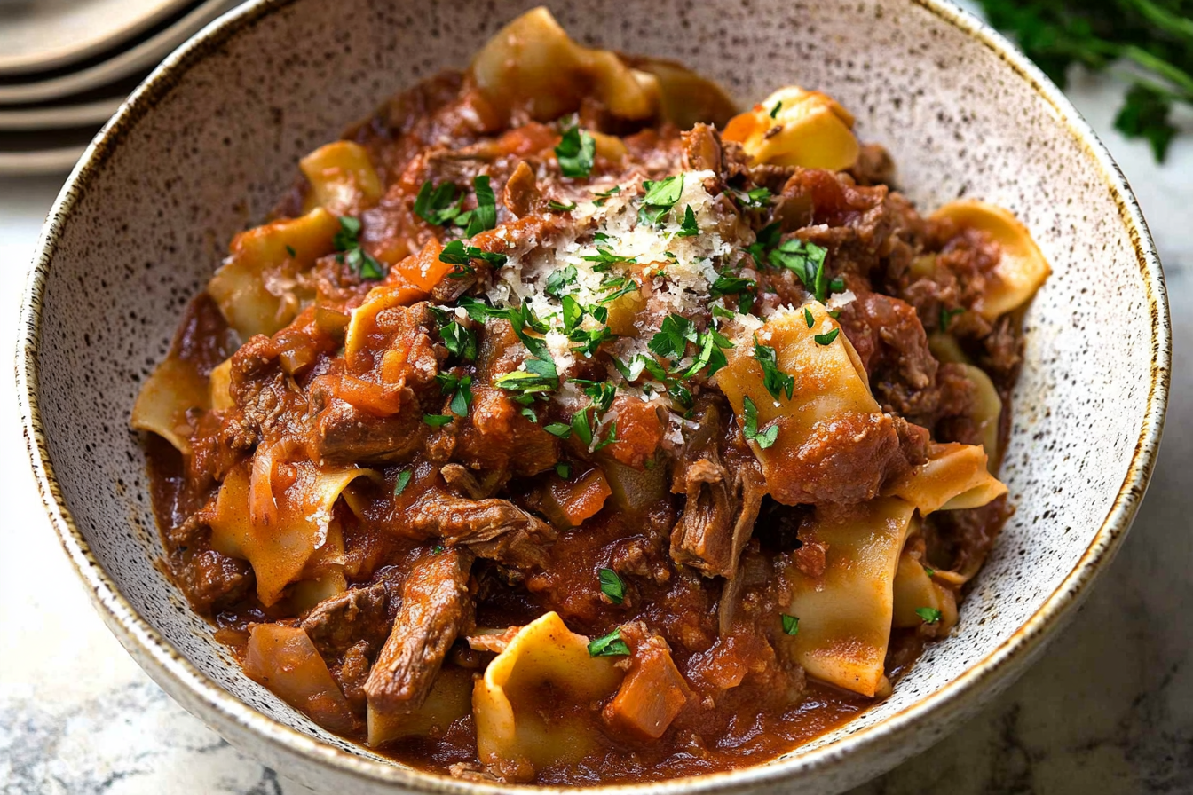slow cooker beef ragu