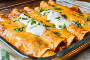 Easy Cheesy Ground Beef Enchiladas
