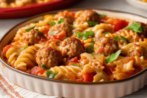 dump and bake meatball casserole