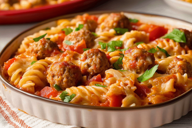 dump and bake meatball casserole