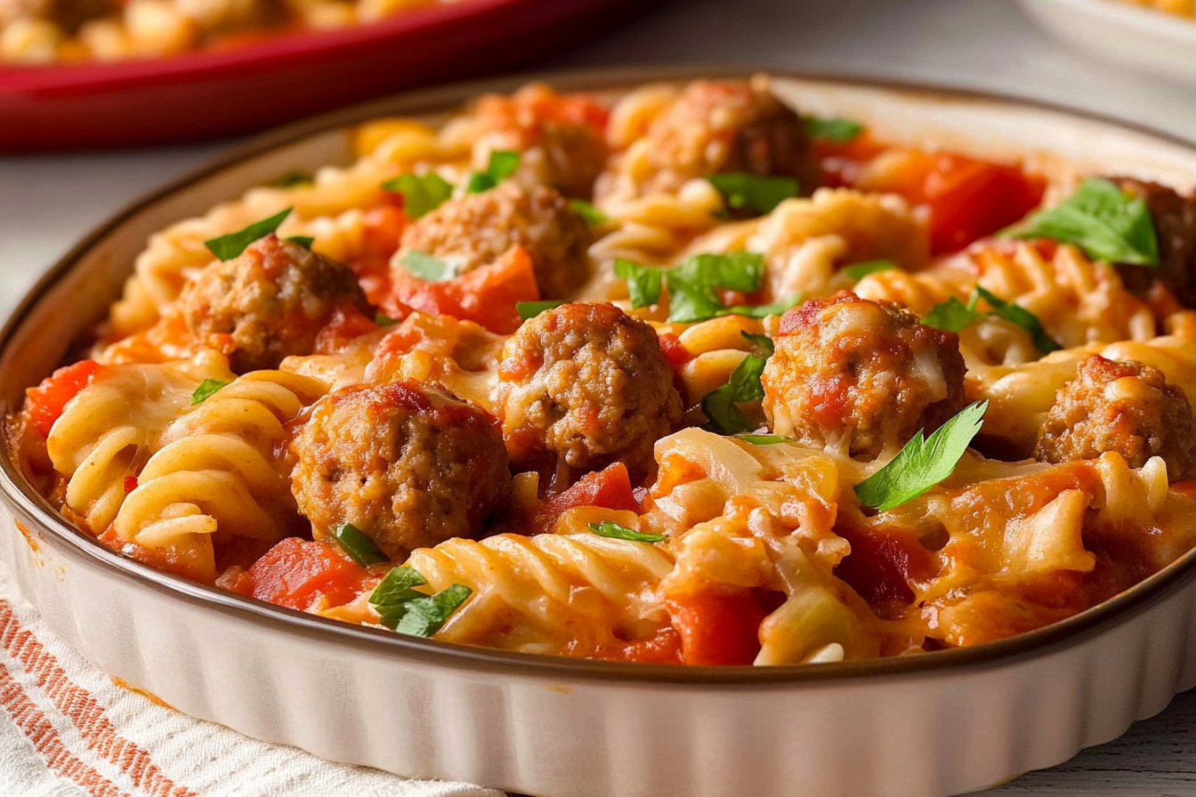 dump and bake meatball casserole