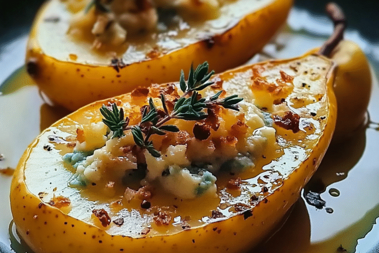 Blue Cheese Stuffed Pears