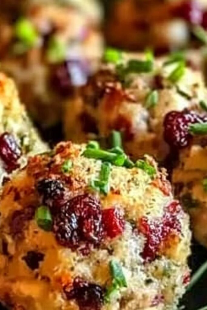 Cranberry Turkey Stuffing Balls