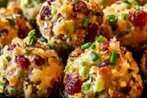 Cranberry Turkey Stuffing Balls